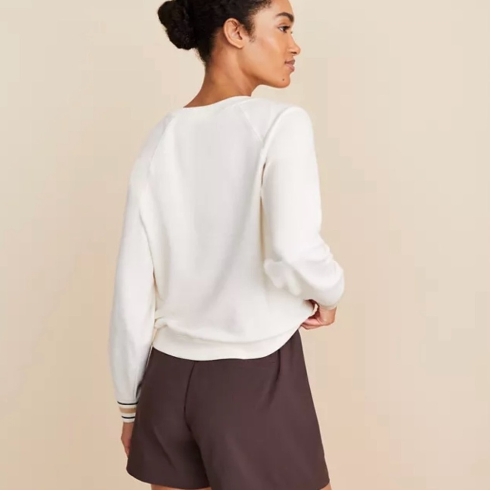 Lou & Grey Women’s Crewneck New York Beige Sweatshirt Size XS - Picture 2 of 12